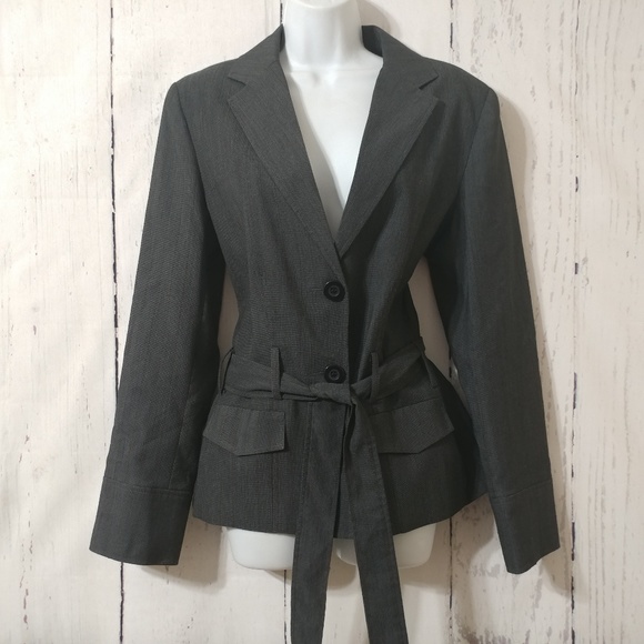 Harve Benard Jackets & Blazers - Harve Bernard Gray Pinstriped Blazer Jacket